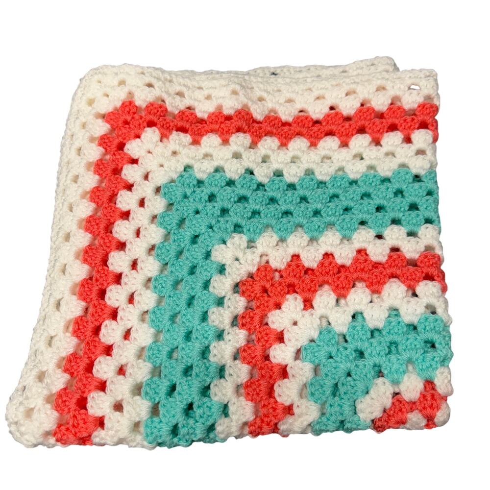 UNISEX Baby Blanket Handmade Classic Retro Look Afghan NWOT STYLE #3587